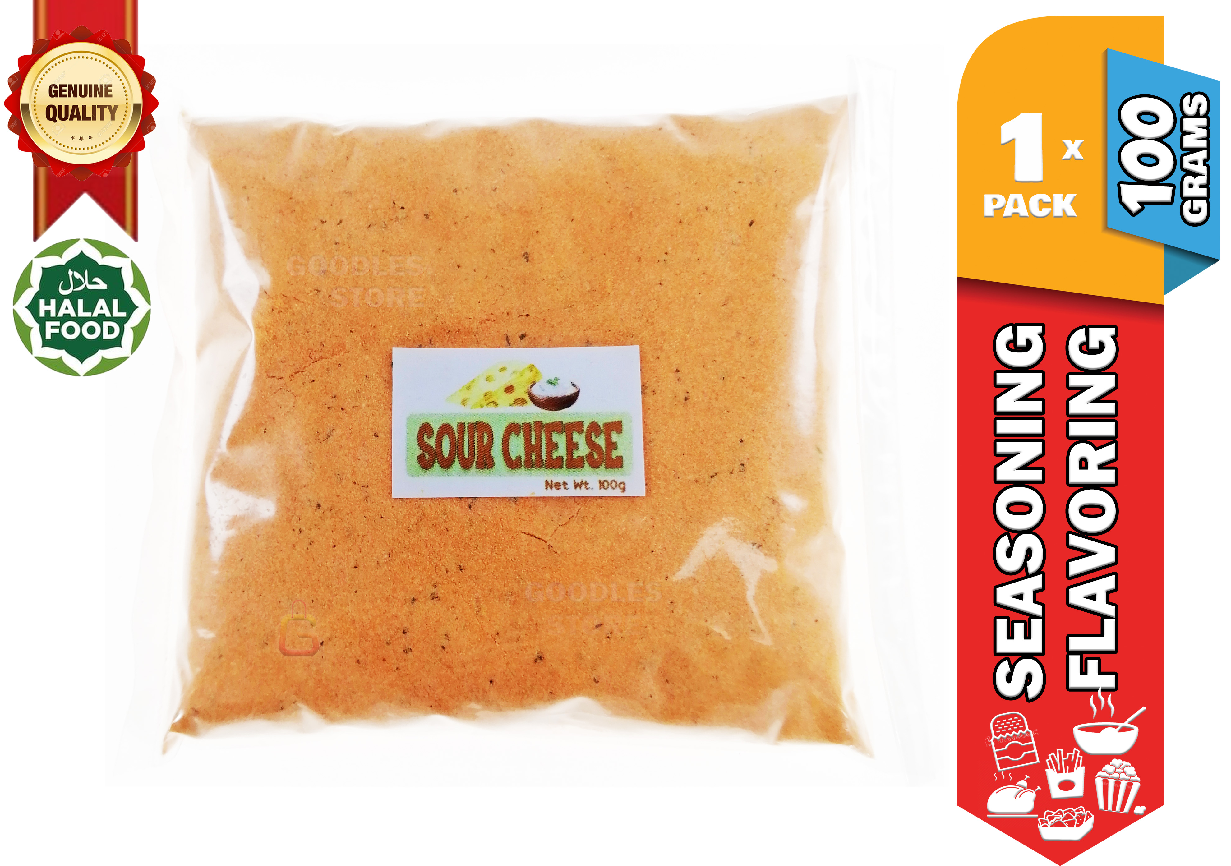 100grams SOUR CHEESE Flavoring Seasoning Powder for Fries, Popcorn, Nachos, Mushroom Chicharon