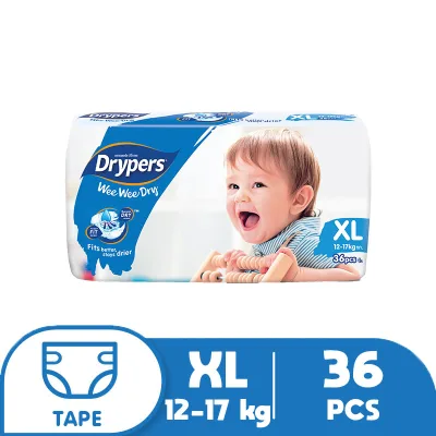 Drypers Wee Wee Dry Jumbo Pack XL (36 pcs) - Tape Diapers