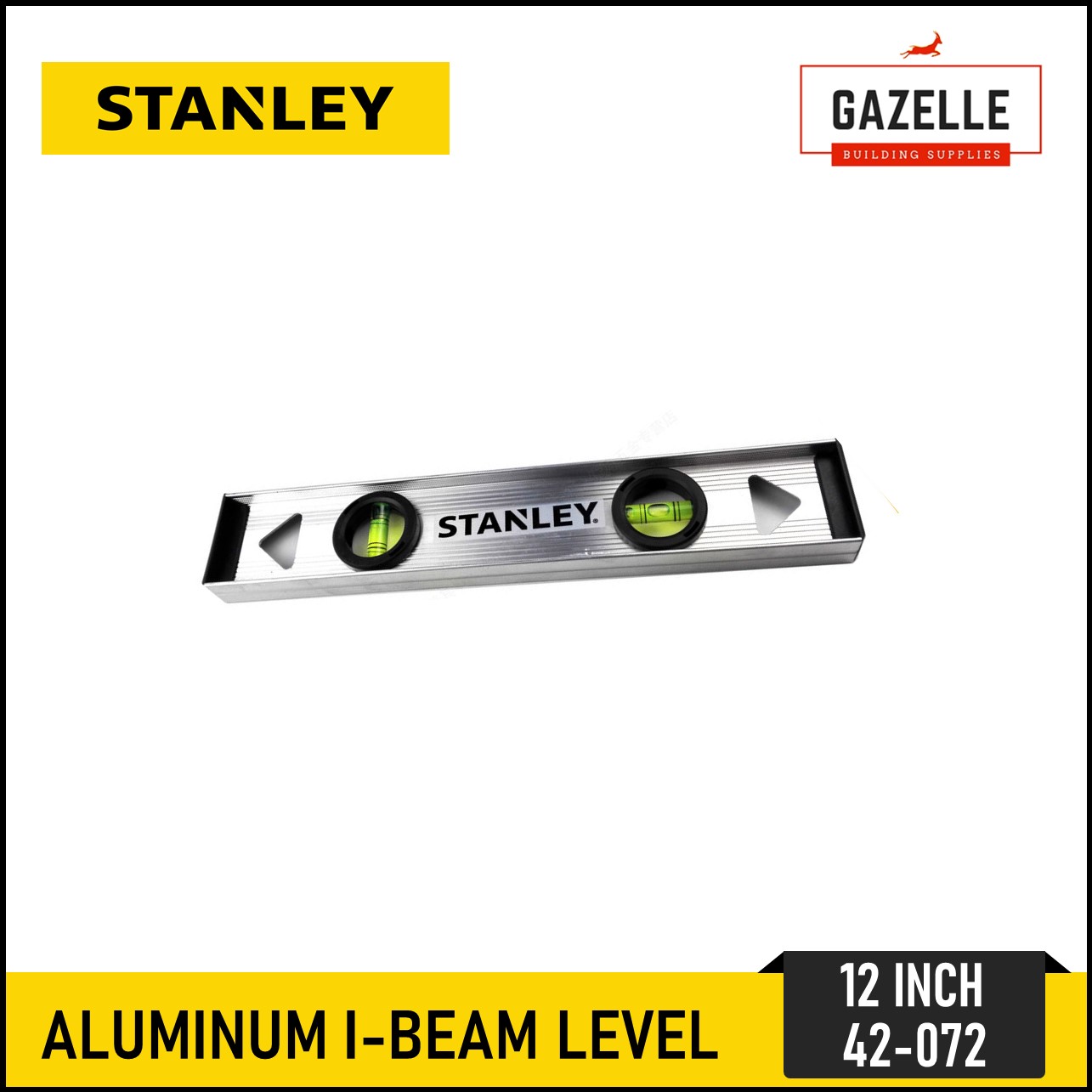 STANLEY 0-42-072 Aluminum spirit level with I profile