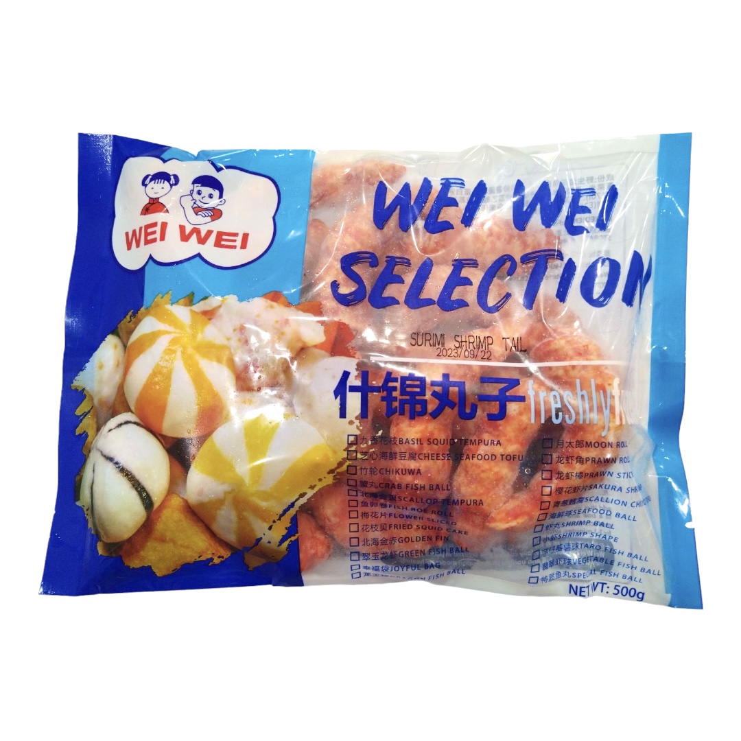 Wei Wei Surimi Shrimp Tail 虾尾 500g HOTPOT SHABU SHABU BALLS Lazada PH