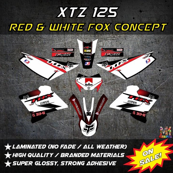 YAMAHA XTZ 125 FULL BODY DECALS STICKERS VINYL HIGH QUALITY PRINTED