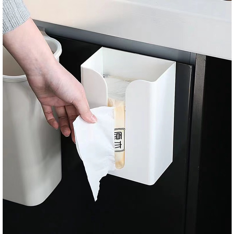 Creative Adhesive Tissue Box Wall Mount Tissue Holder For Bathroom