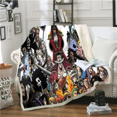 Anime a piece blanket design flannel I see printed blanket sofa warm bed throw adult blanket sherpa style-2 blanket