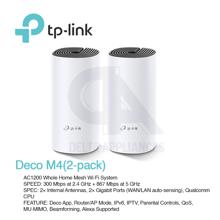 TP-LINK DECO M4(2-PACK) WHOLE HOME MESH WIFI SYSTEM