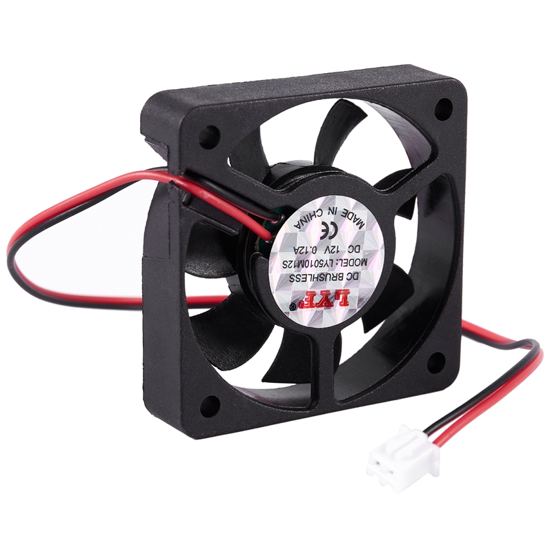 50mm 12V 2Pin 4000RPM Sleeve Bearing PC Case CPU Cooler Cooling Fan ...
