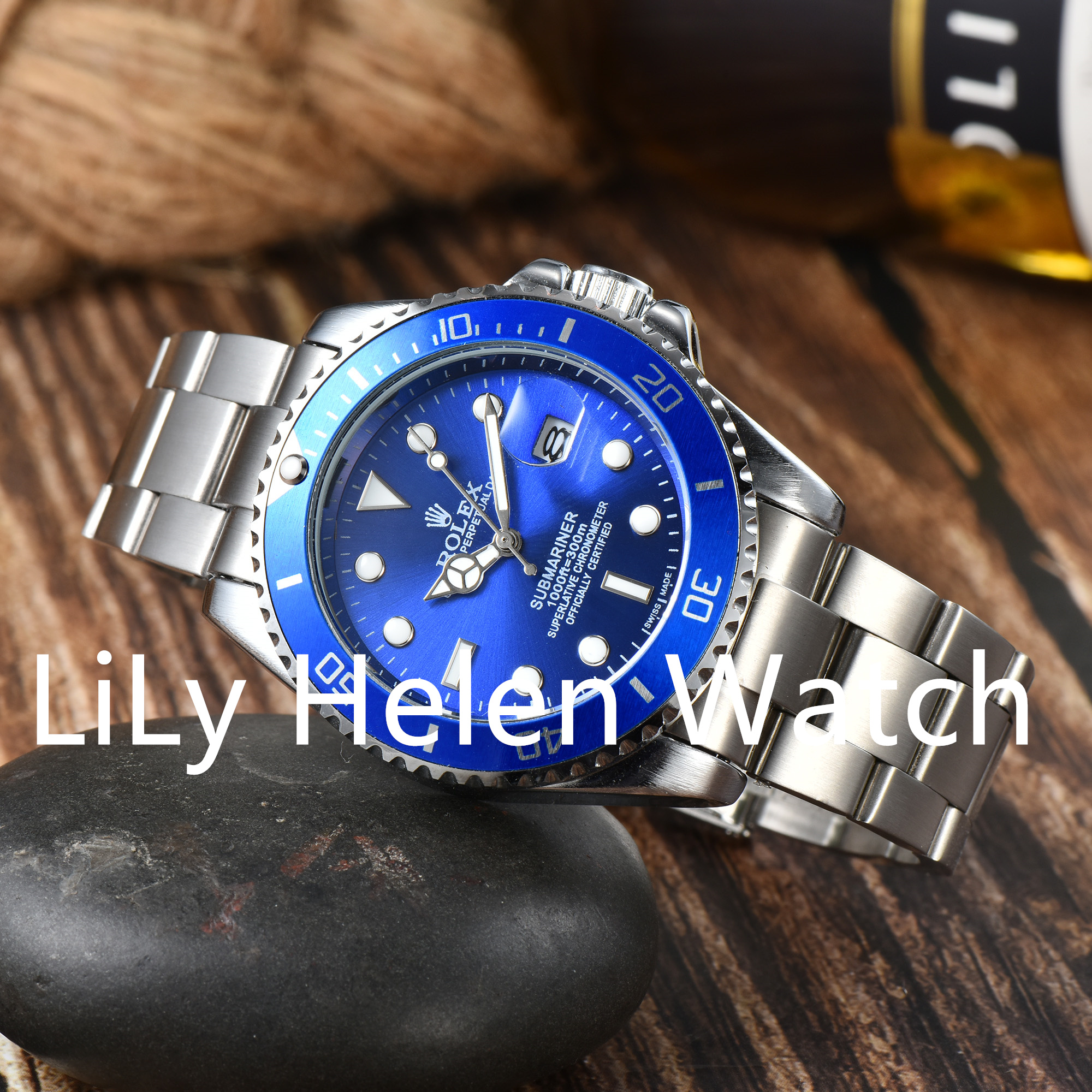 Rook Silver and Green Watch main image 1