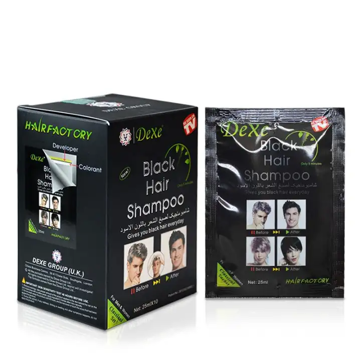 Dexe Black Hair Shampoo Only 5 Minutes Grey Become Black Hair