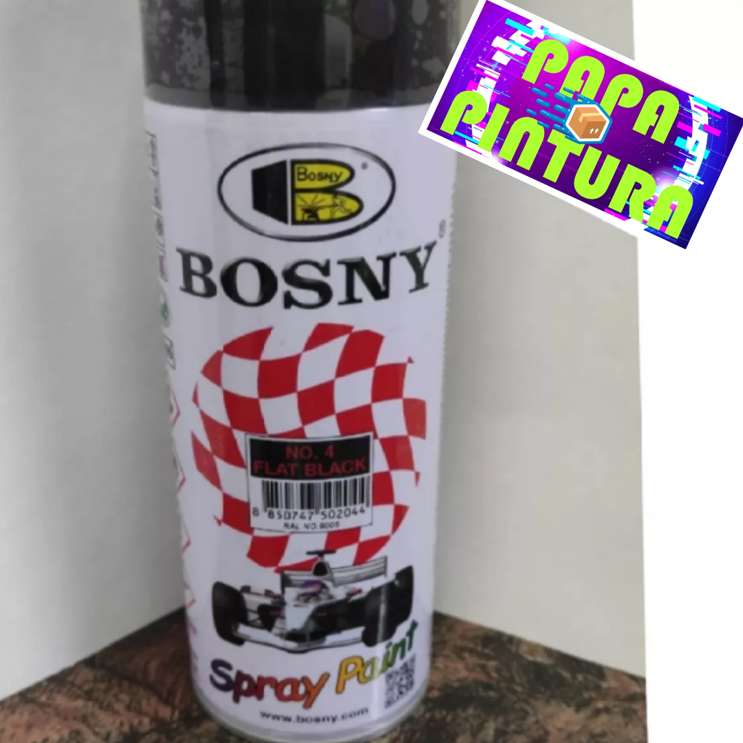 BOSNY SPRAY PAINT FLAT BLACK NO. 4 400ML Lazada PH