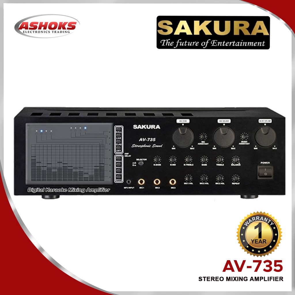 ]YESakura Amplifier AV 735 / Sakura AV-735 Stereo Mixing Amplifier