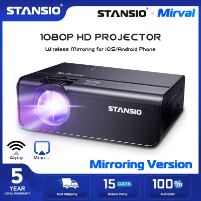 STANSIO YG500 WiFi Mirroring Screen 4K Portable Mini FHD 1080P LED Projector Pico LCD HD 2800 Lumens TV Video Movie Home Theater