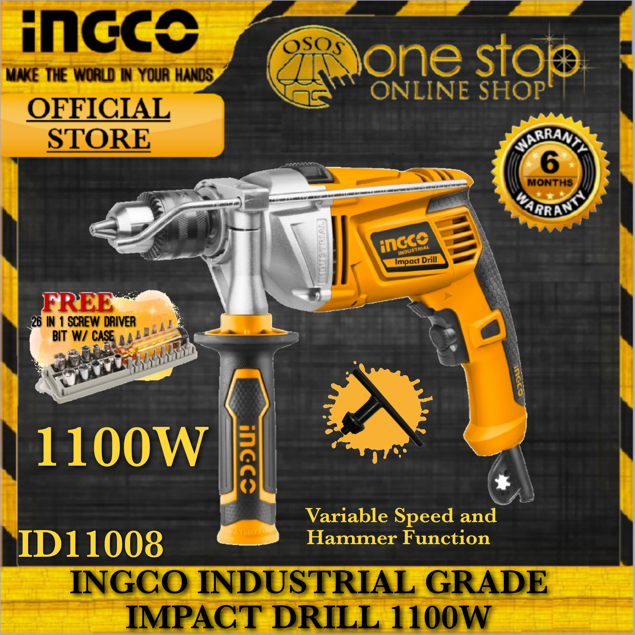 INGCO Industrial Grade Impact Drill 
