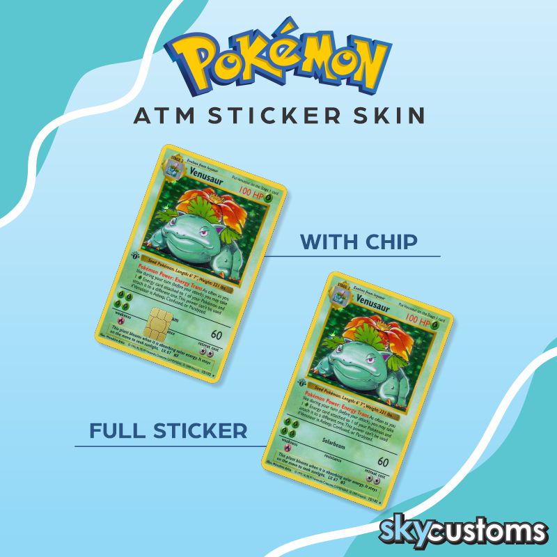 Pokemon Card Atm / Credit Card / Beep Card Skin Sticker