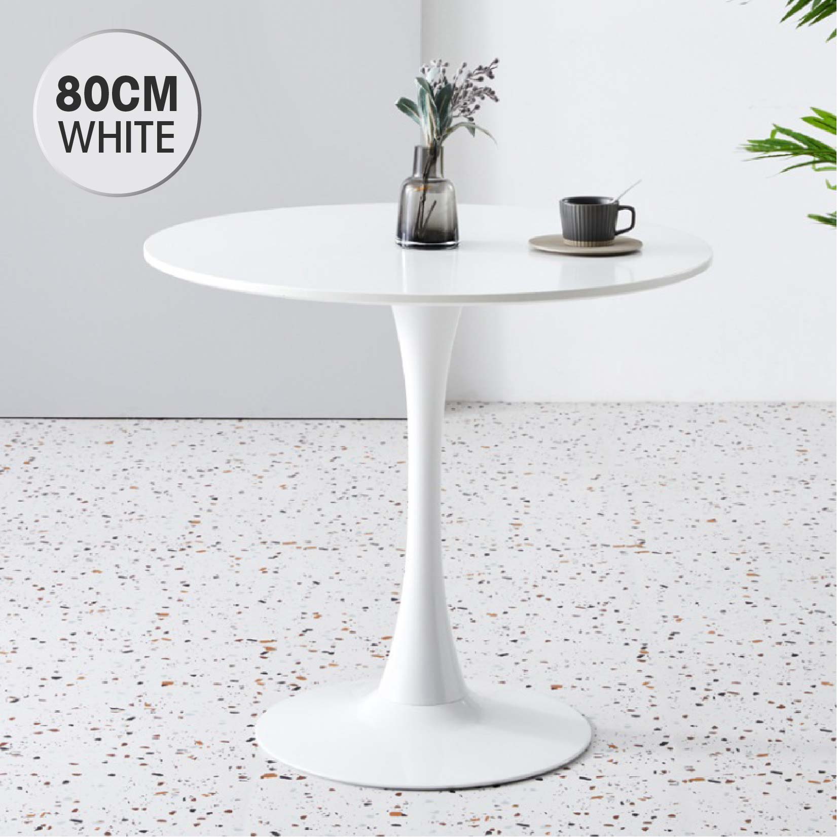 Amazon White Round Tulip Dining Table Glass Round Dining Table Set