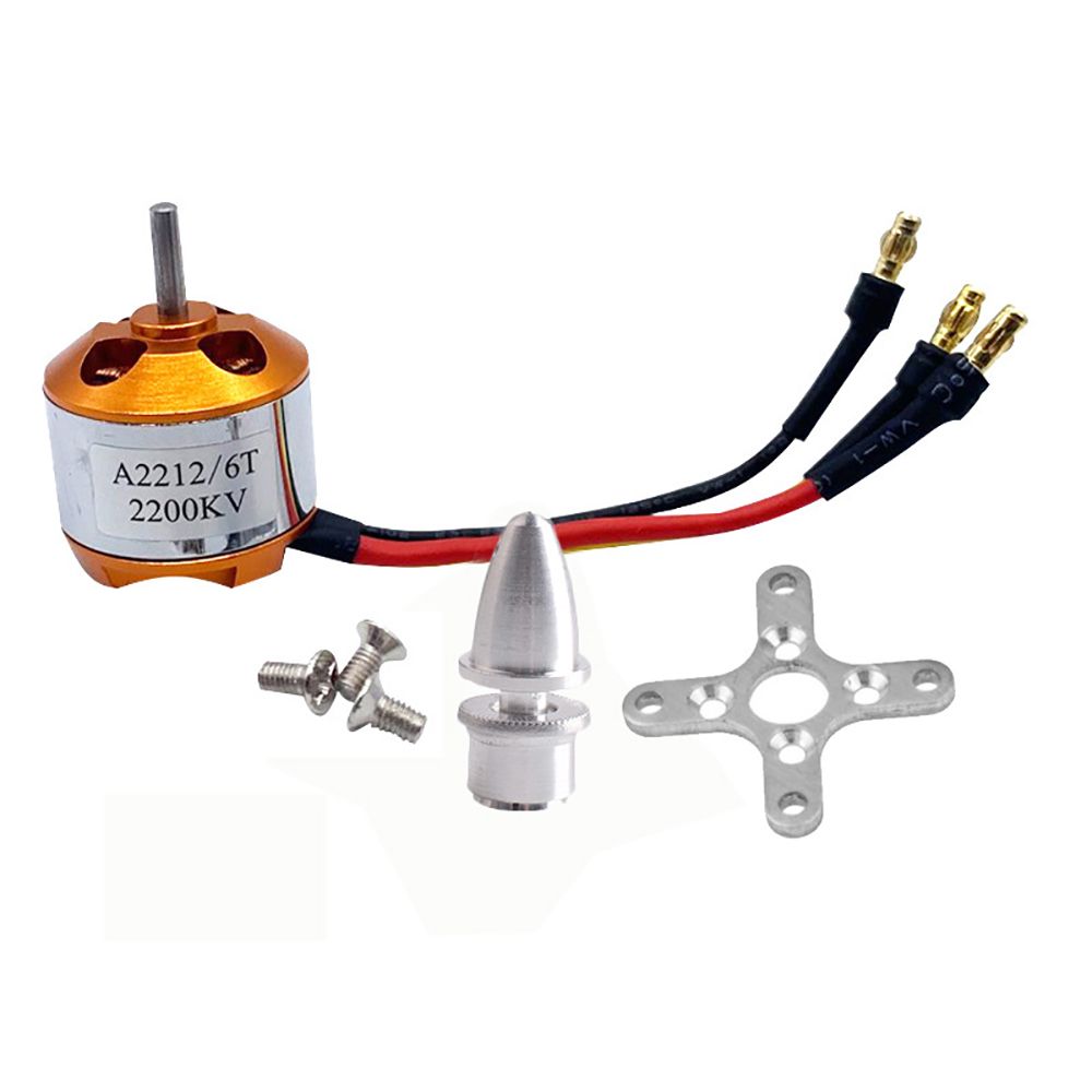 Kit Moteur Brushless A2212 2200KV + ESC 30A + Servos SG90 + Hélices 6035 - Pour Avion RC 400-450, Batterie 2-3S