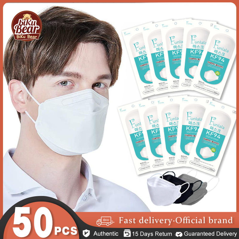 BIKUBEAR Korea Style 50PCS KF94 Mask Face 4Layers Protection Korean