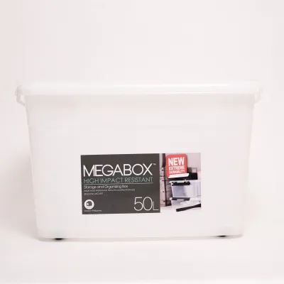 Landmark Megabox Storage Box 50L Clear 39 Cmx34.5 Cmx39 Cm