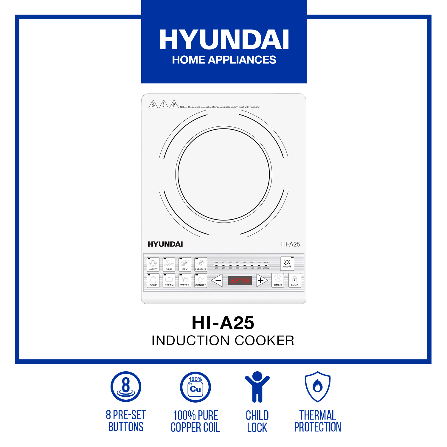 Hyundai Induction Cooker HIA25 Lazada PH