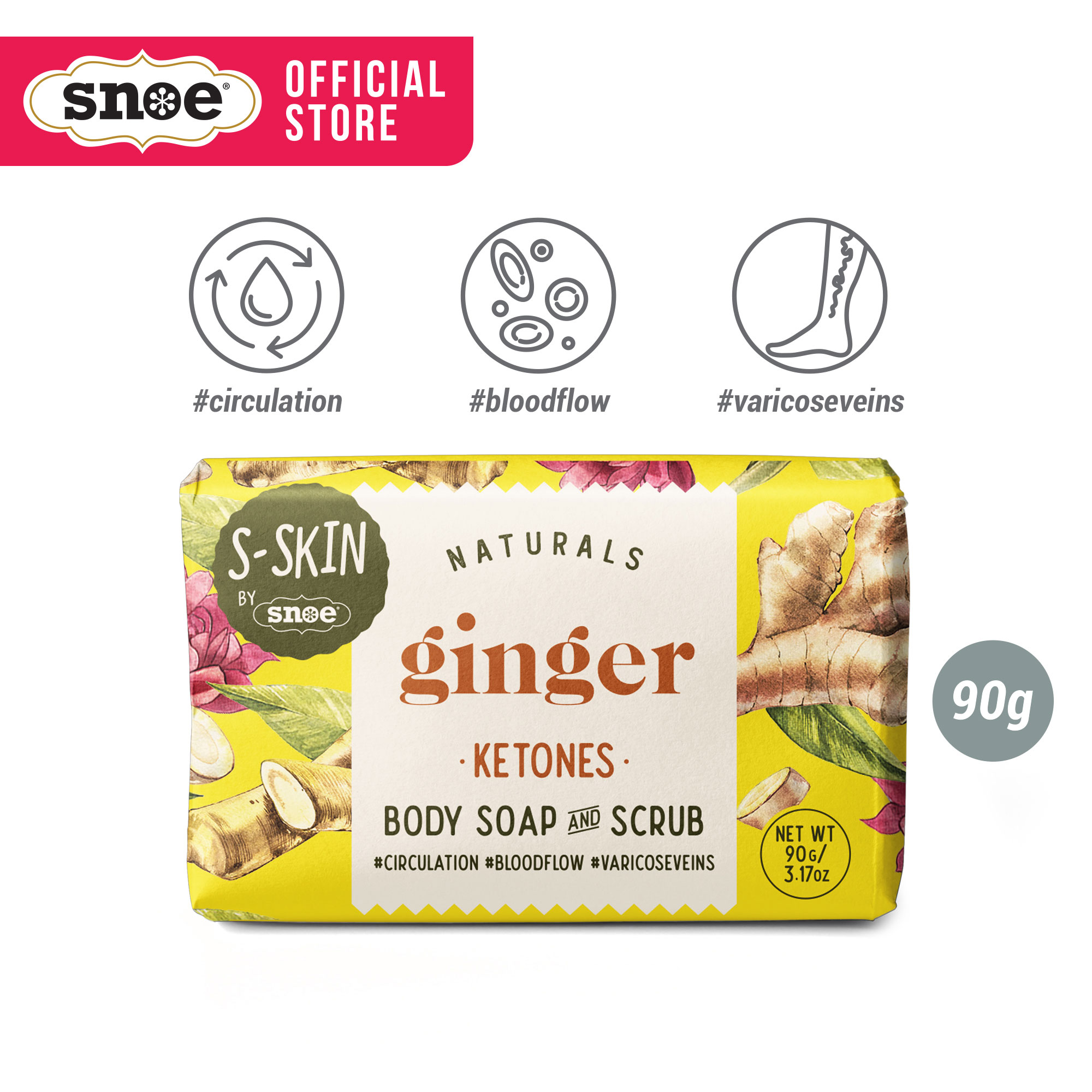 Snoe Beauty SSKIN Naturals GINGER Body Soap circulation varicose veins Lazada PH