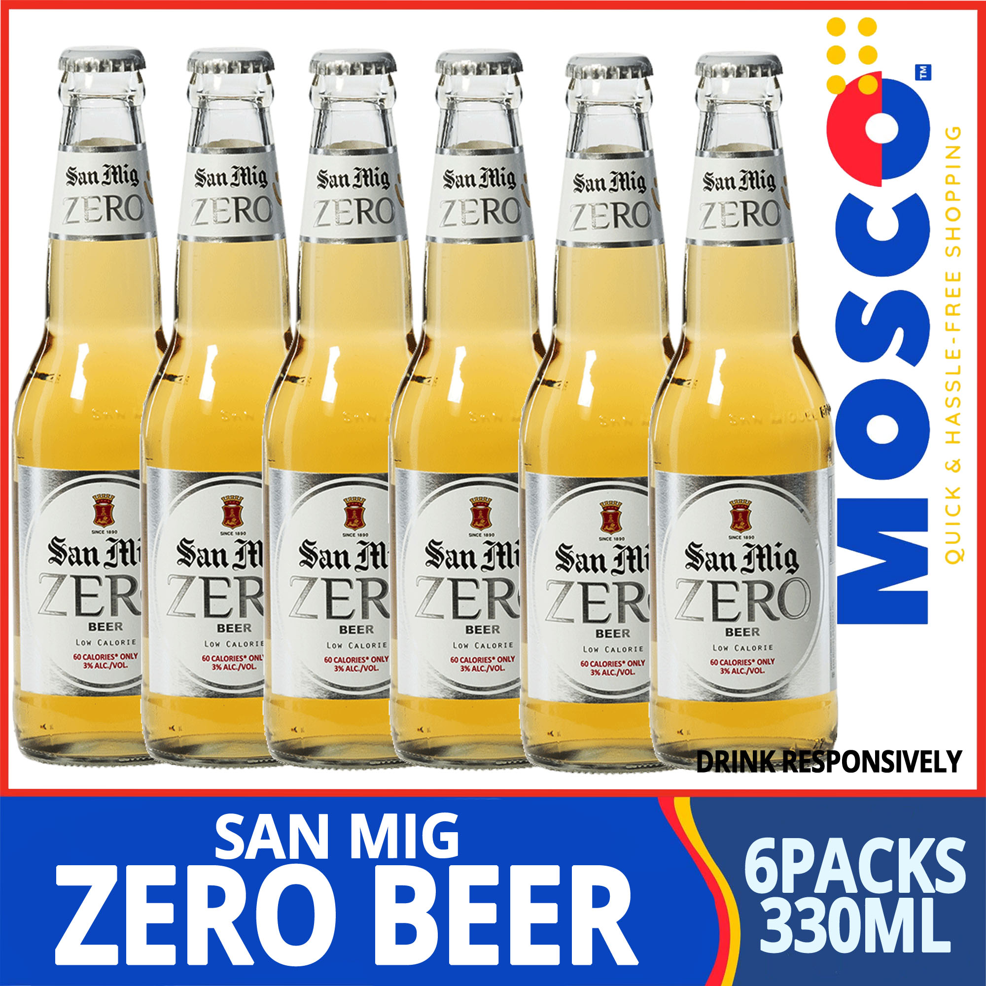 San Miguel Beer Zero Bottle 330ml Low Calorie Lazada PH
