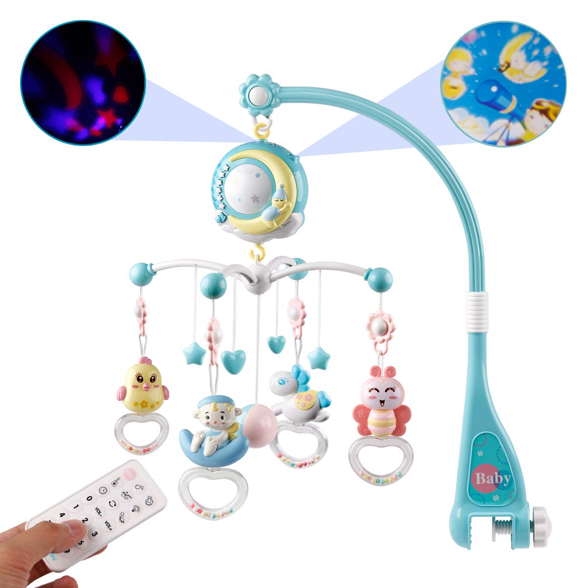 baby musical light projector