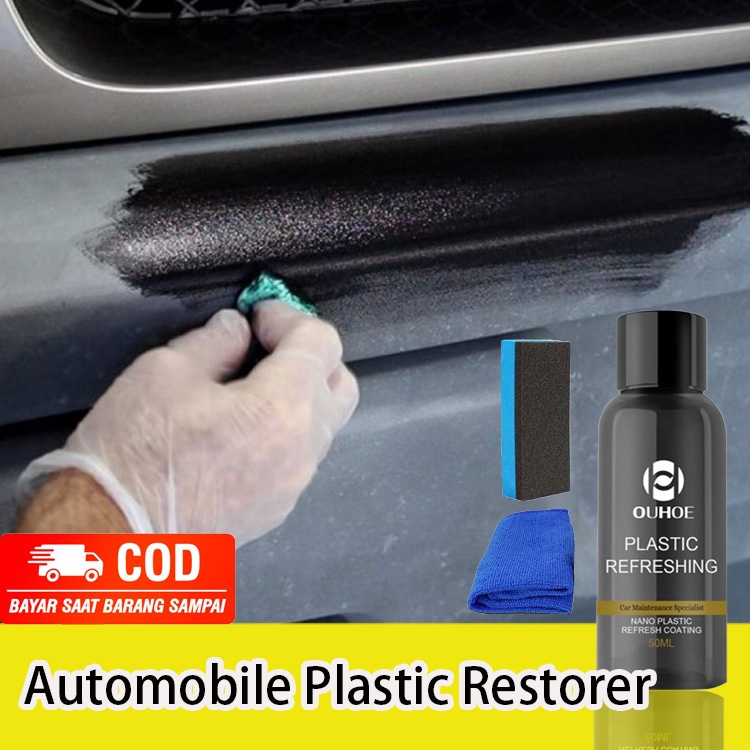 Car Interior Plastic Restorer Black, Wax Retreading Agent. Use For 