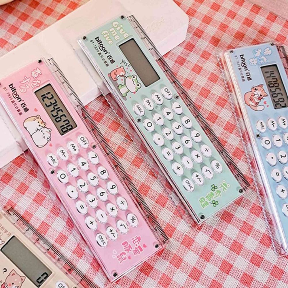 1 x Thước đo cực mỏng ống thẳng có thước đo văn phòng máy tính