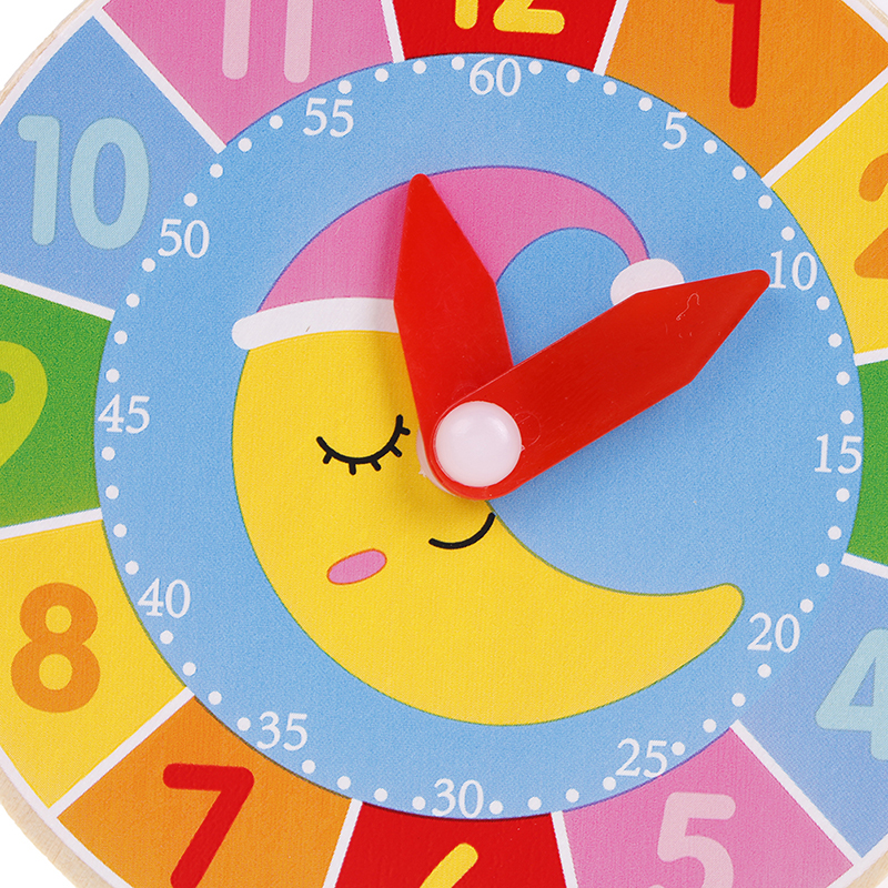 New Children Wooden Colorful Clock Toys for Kids Early Preschool ...