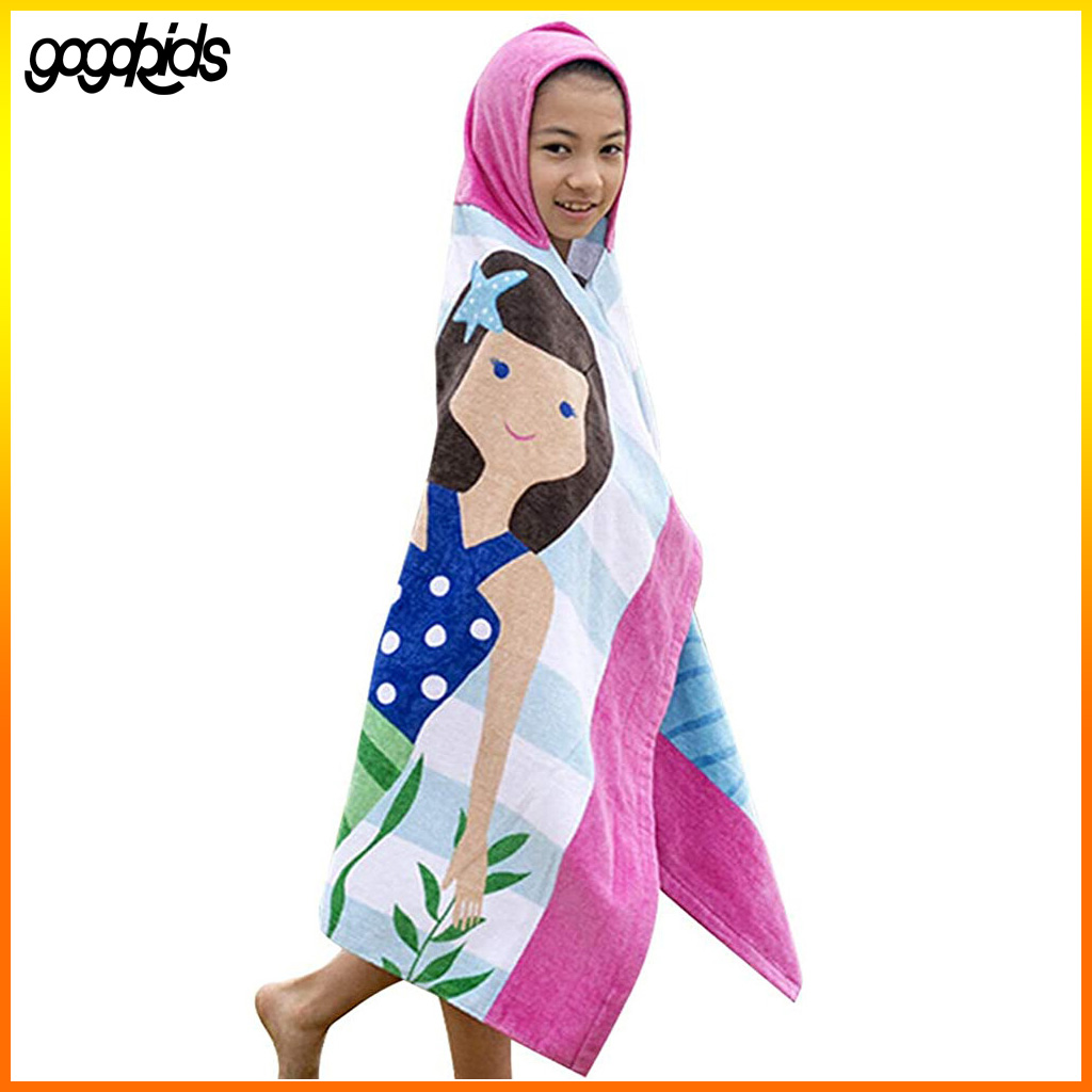 Hooded Towel For Kids Poncho Swimming Towels Soft Cotton Bath And Beach