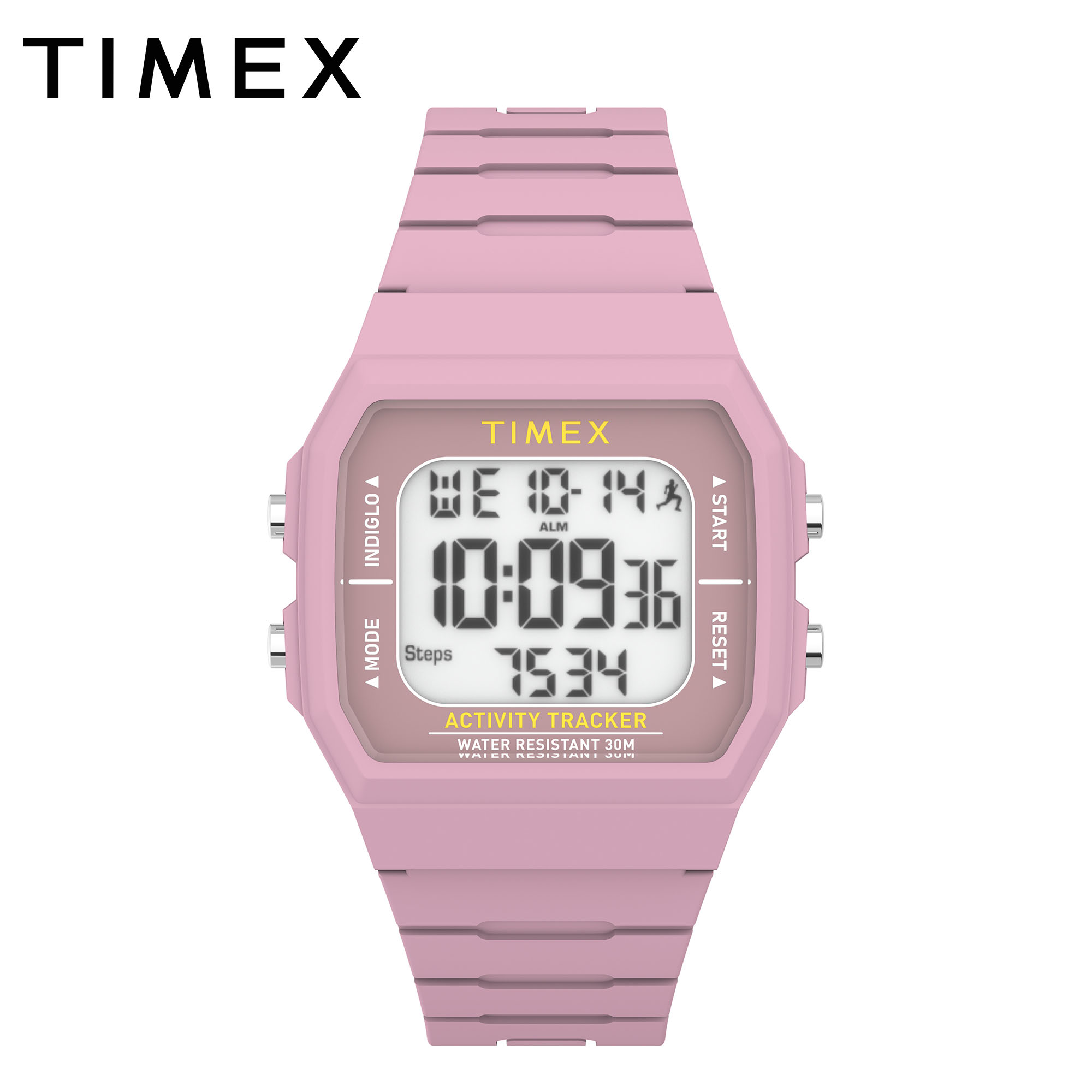 Timex Activity And Step Tracker Pink Rubber Digital Watch For