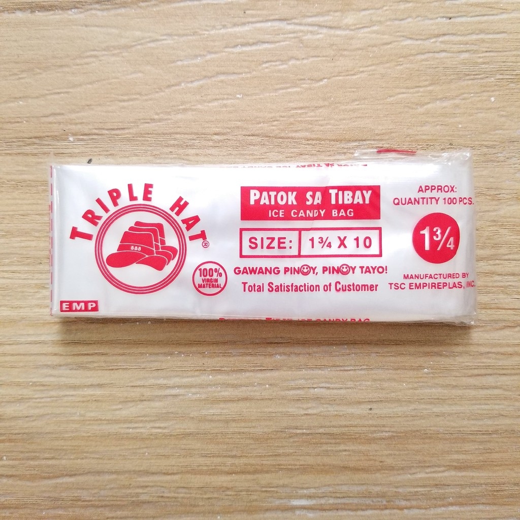 Plastic Ice Bag Ice Candy Sugar Bag Plastic Shure Triple Hat Patok