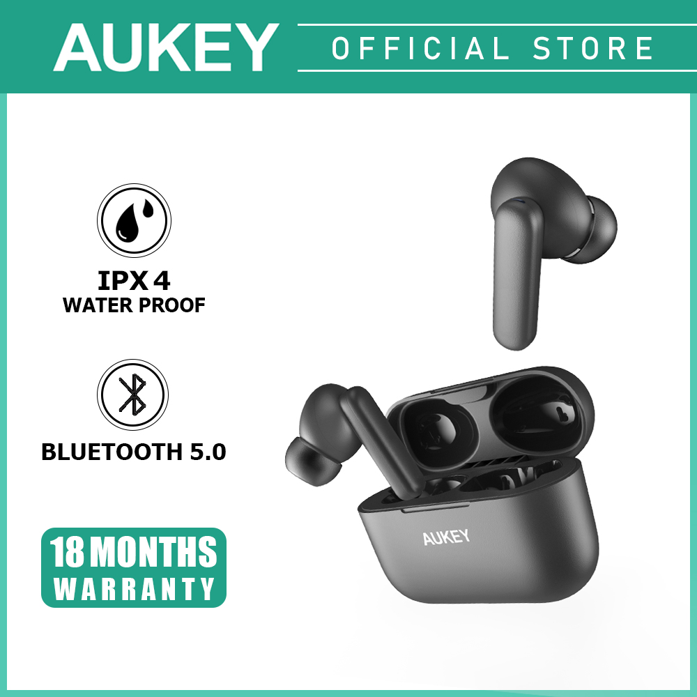 AUKEY EPM1 Smallest TWS POD with EXCELLENT MIC, 10mm driver PEEK+PU, Bluetooth 5 Headphones