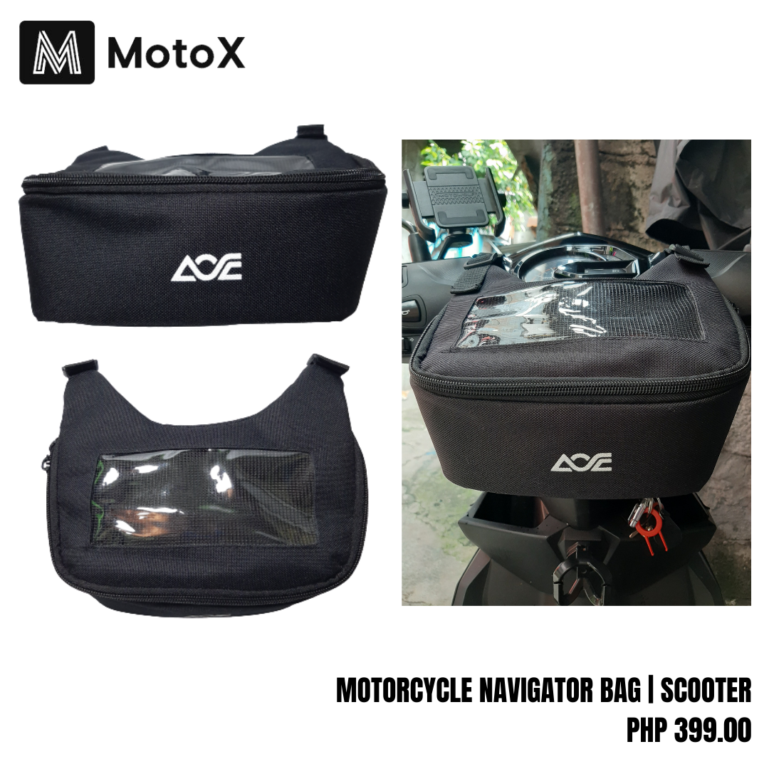 NAVIGATION BAG FRONT PANEL HANDLE BAR BAG for Motorcycle Riders with