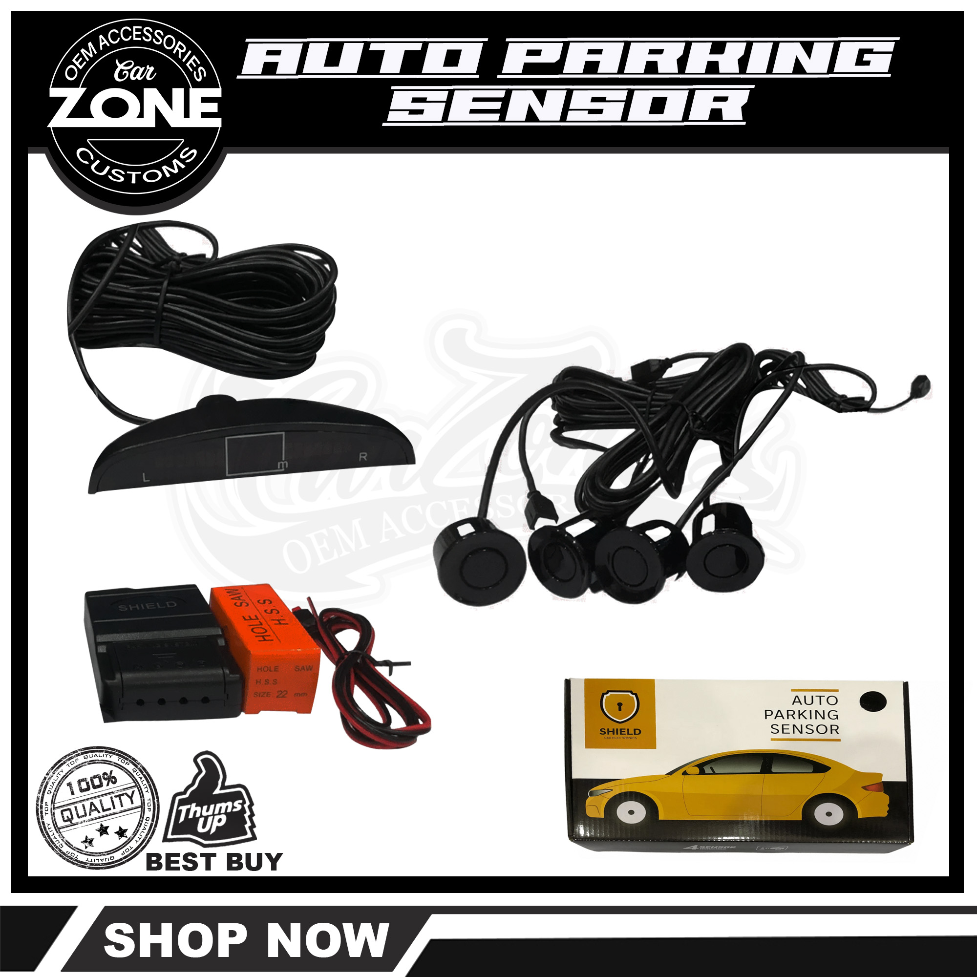 Universal 4 Eye Rear Bumper Auto Parking Sensor (SHIELD) Lazada PH