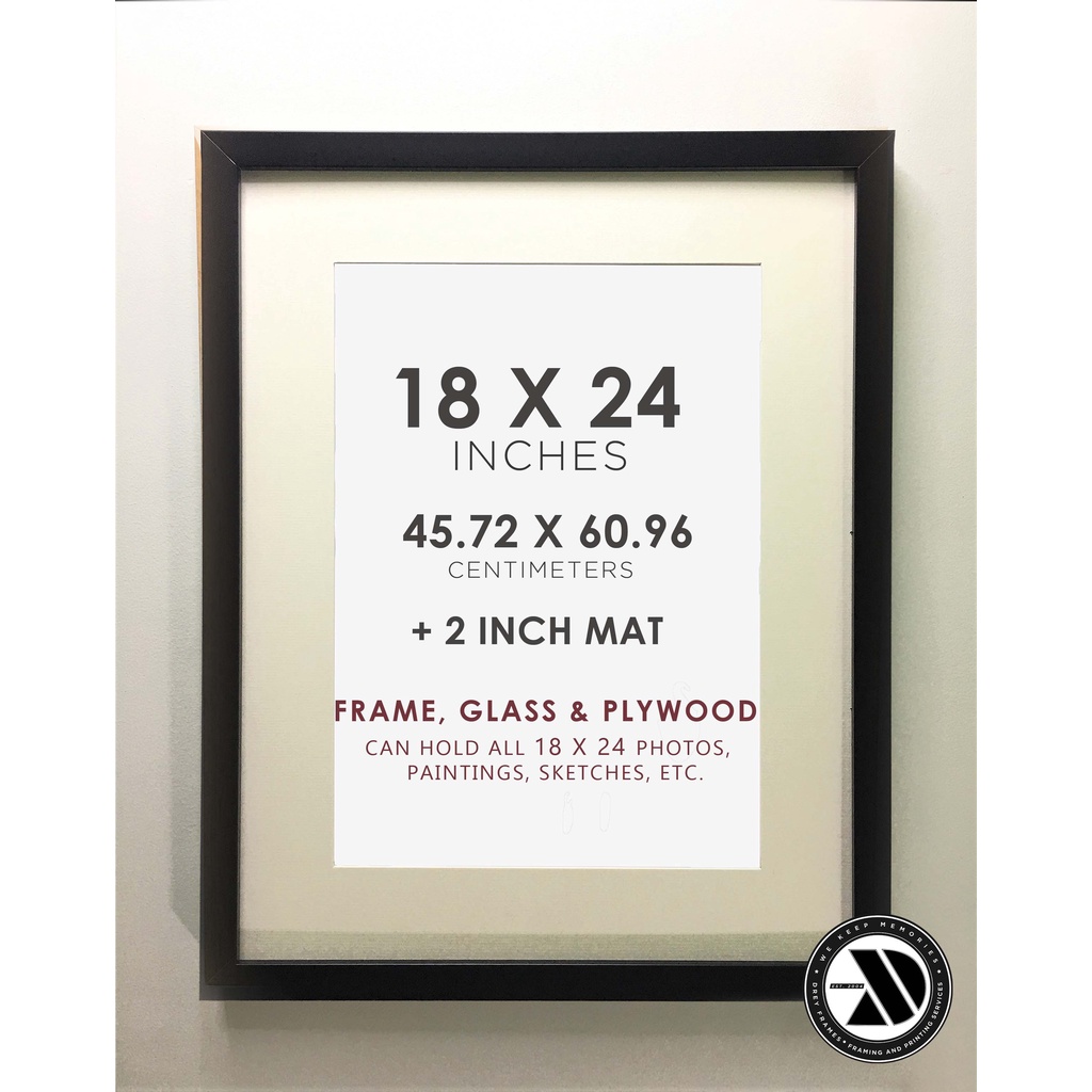 18x24 Inches Plus 2 Mat Photo Frame Picture Frame Wall Frame 