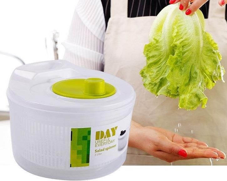 Salad Spinner Fruits And Vegetables Dryer Quick Dry Design Bpa Free Dry Off  And Drain Lettuce And Vegetable