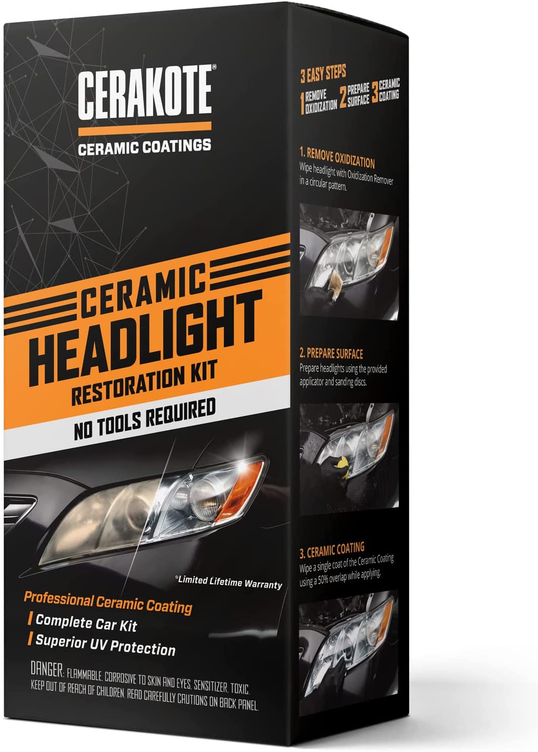 CERAKOTE Ceramic Headlight Restoration Kit – Easy Steps No Power Tools  Required – Brings Headlights Back to Like New Condition Guaranteed to  Last As Long As You Own Your Vehicle Lazada PH
