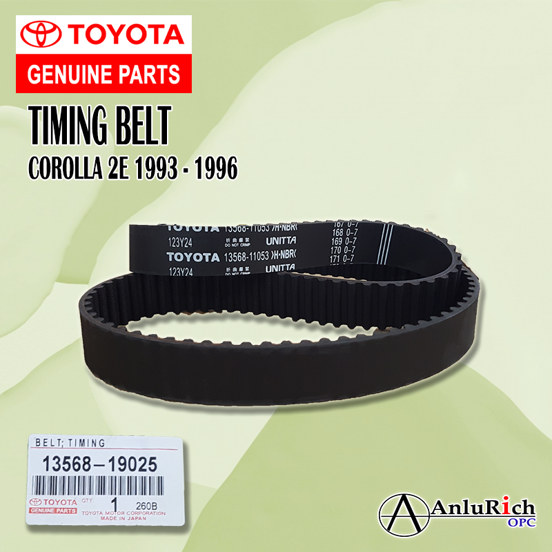 Toyota Genuine Timing Belt Toyota Corolla 2E Engine (123 Teeth) 13568