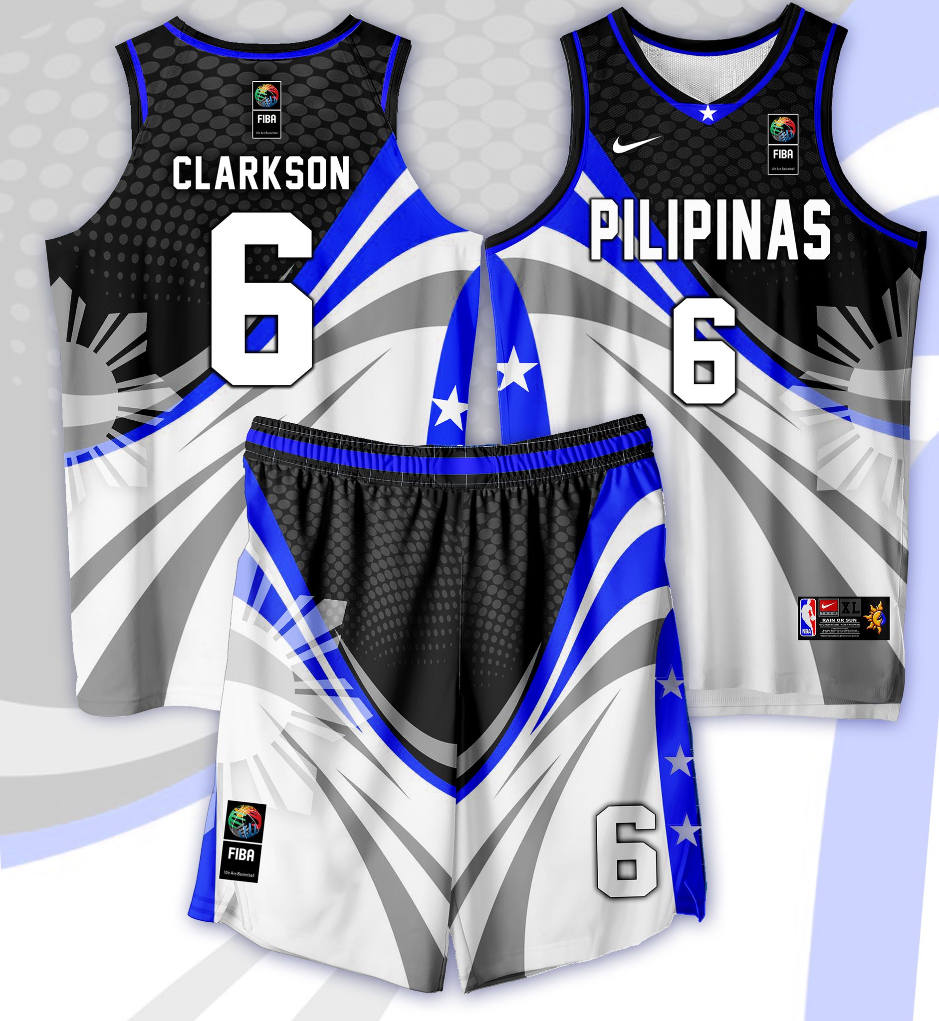 free customize of name and number only pilipinas 05 clarkson basketball  jersey full sublimation high quality fabrics/trending jersey