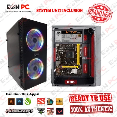 Gaming PC System unit Computer AMD RYZEN 3 3200G|Ryzen 5 2400G|A6-7480|A8-9600|A10-9700|Athlon200GE|Athlon 3000G| DDR3,DDR4 (ALL BRANDNEW)