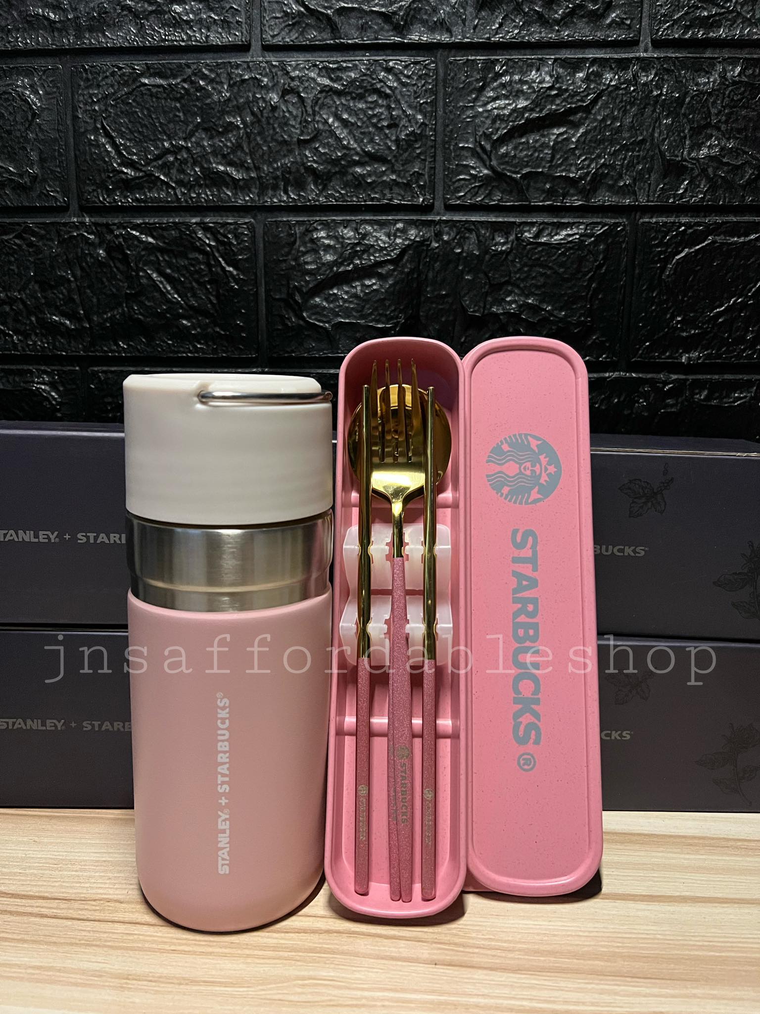 Starbucks X Stanley Quencher Tumbler Set with Utensils 16oz Thermos Tumbler Hot and Cold Lazada PH