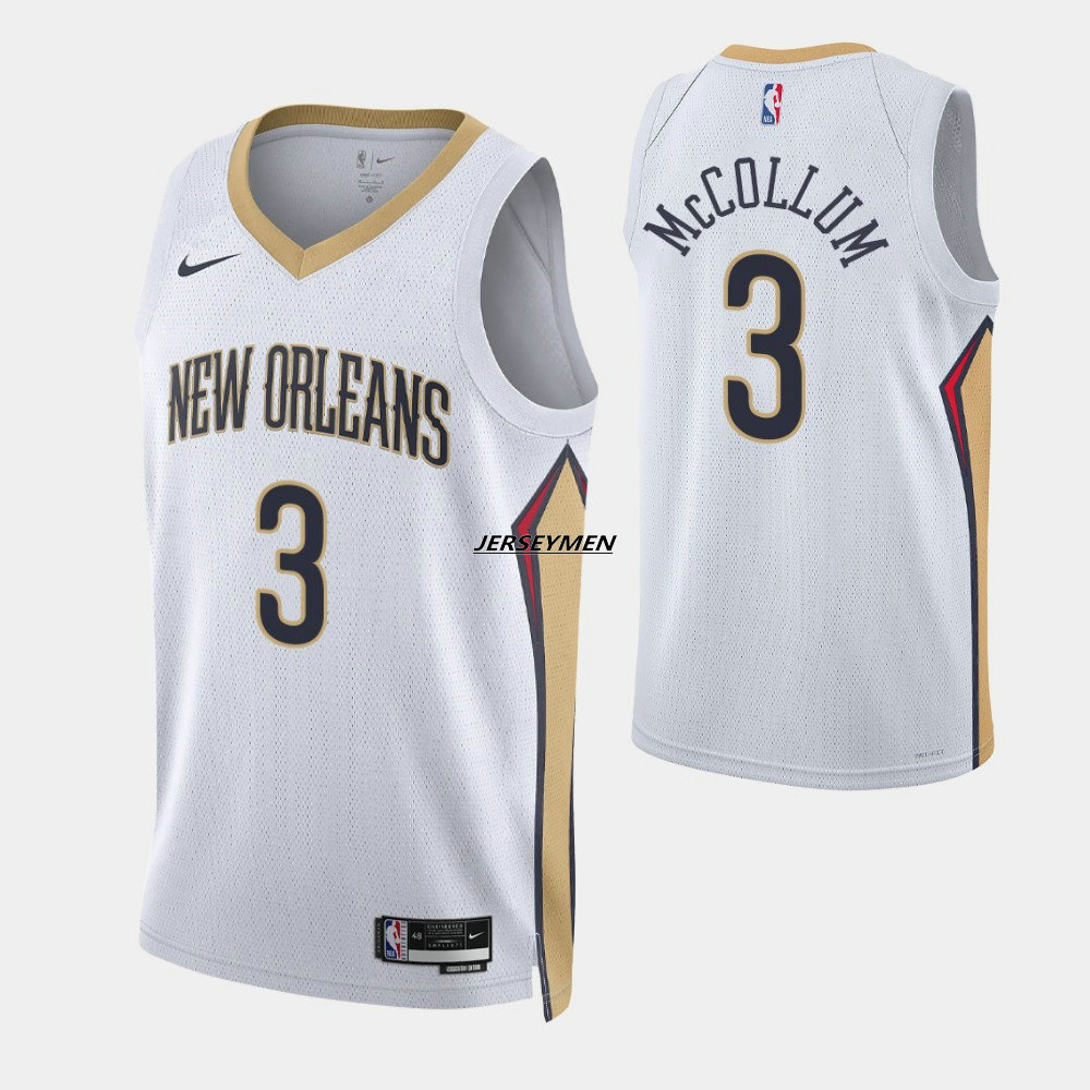 2022-23 New Original NBA New Orleans Pelicans #3 CJ McCollum Jersey ...