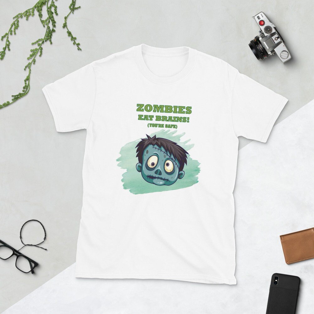 ZOMBIES EAT BRAINS T-Shirt , Funny Savage Quotes , Sarcastic Casual Shirts  , halloween gift | Lazada PH