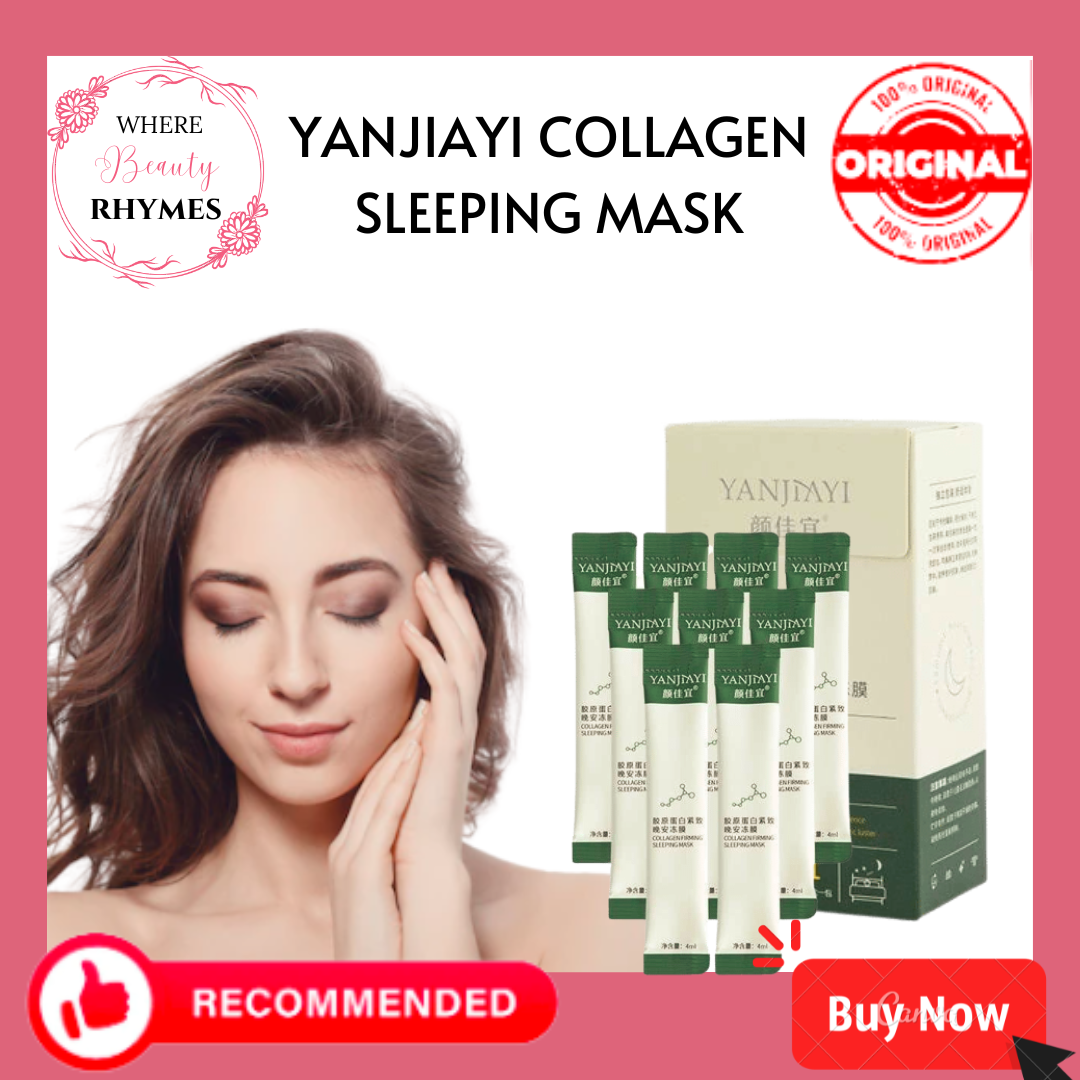 🔥20x Whitening YANJIAYI Collagen Sleeping Mask Hydrating Moisturizing ...