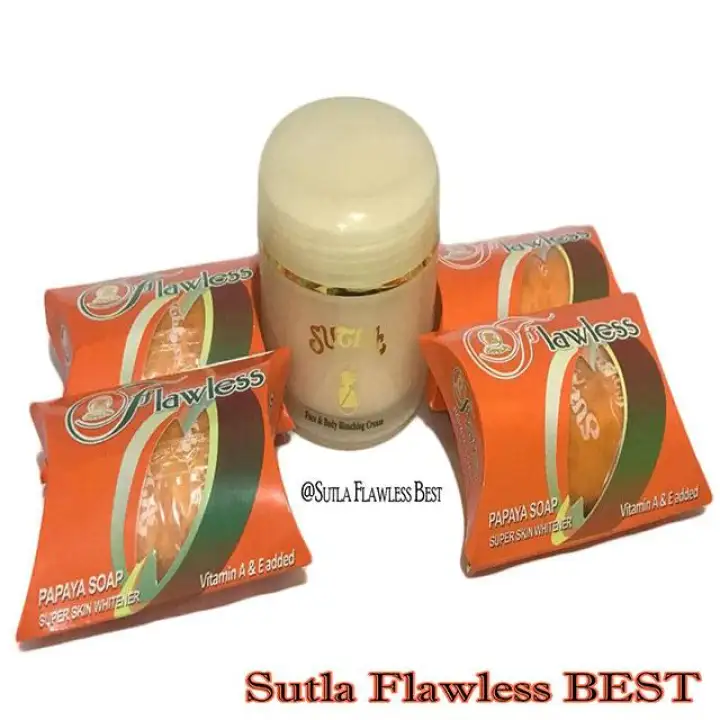 Sutla Face And Body Bleaching Cream 200g With 4pcs Papaya Soap 60g
