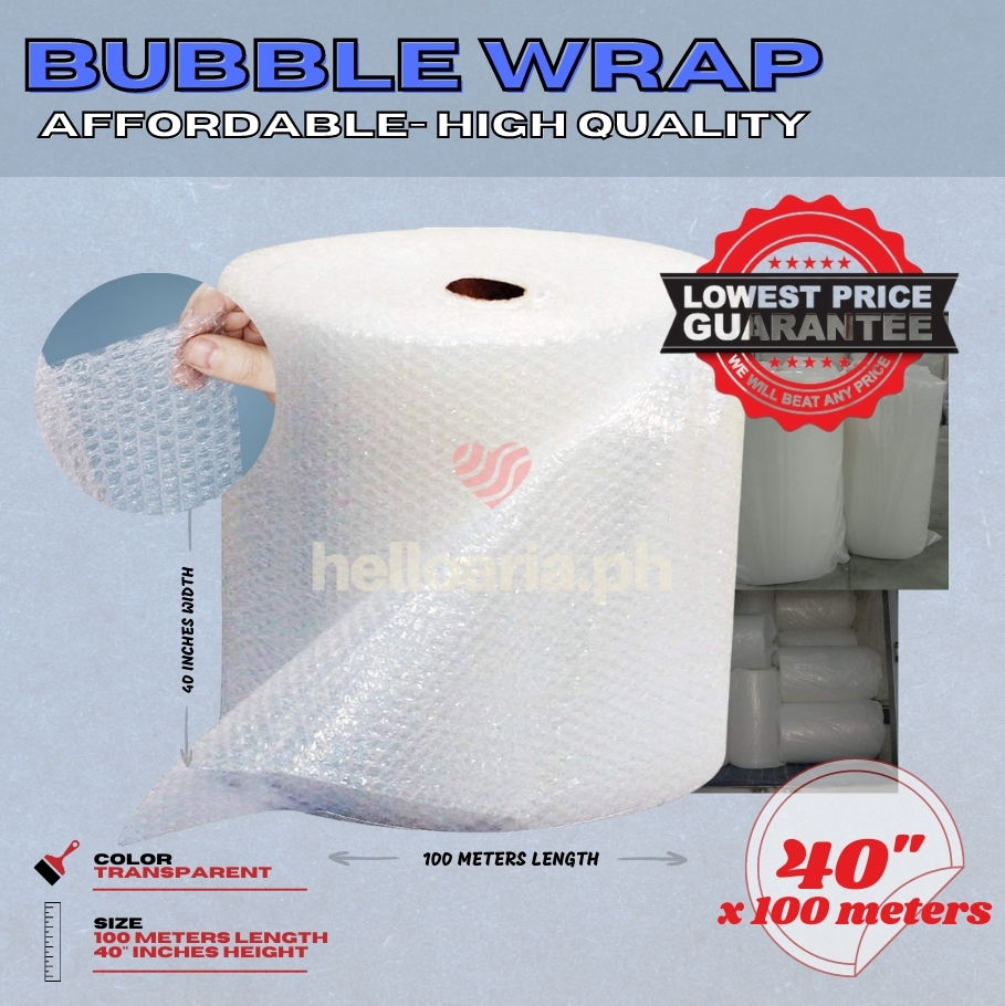 CLEAR BUBBLE WRAP ROLL 40 INCHES X 100 METERS High Quality Lazada PH