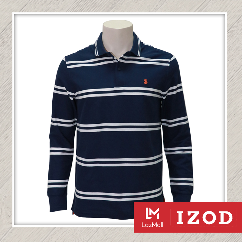 izod men's long sleeve polo shirts