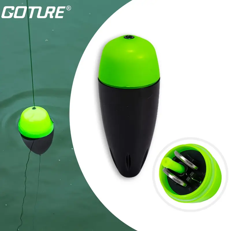 Goture Glow in the Dark Fishing Bobbers Green Electronic Floats for Night  Fishing With battery