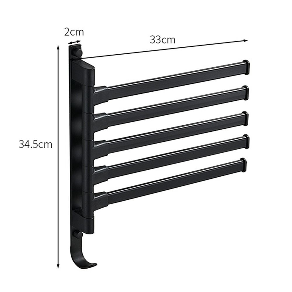 A5TG Phòng tắm nhà bếp Kệ Thanh phơi quần áo Tổ chức Móc treo khăn Thanh ray giá Giá treo khăn tắm Giá treo khăn xoay