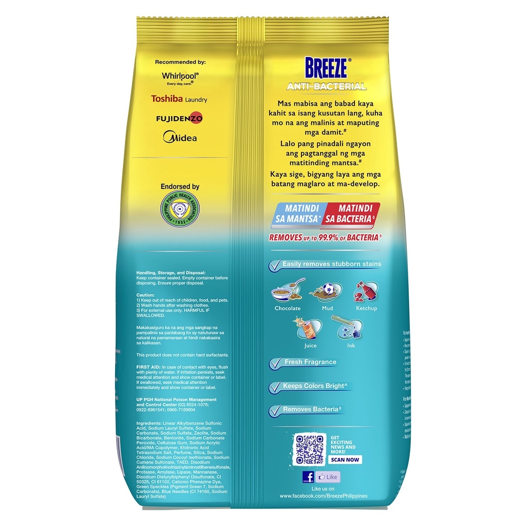 Breeze Antibacterial Laundry Powder Detergent 1320g Pouch 2x Lazada PH