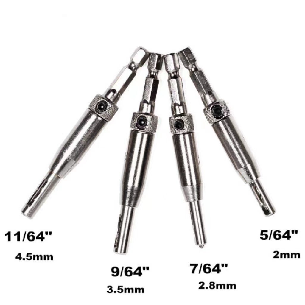 Power Tool Core Drill Bit Set Hole Puncher Hinge Tapper For Doors Self Centering Wood working